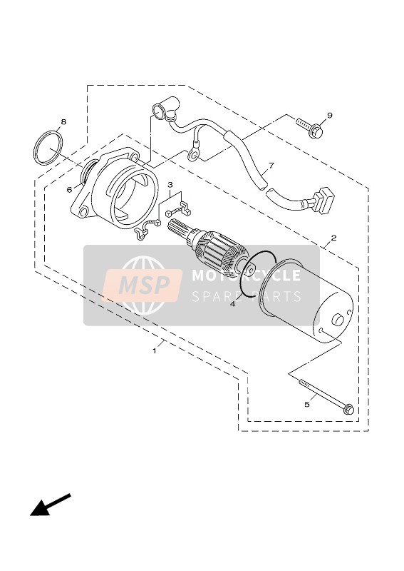 3B3H18000100, Demarreur Electrique, Yamaha, 0